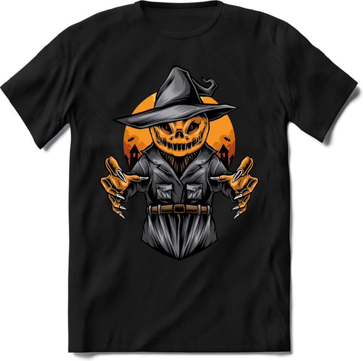 Halloween T-Shirt | Horror  Kleding Heren / Dames | Weerwolf , Monster , Vleermuis en Pompoen  Shirt |